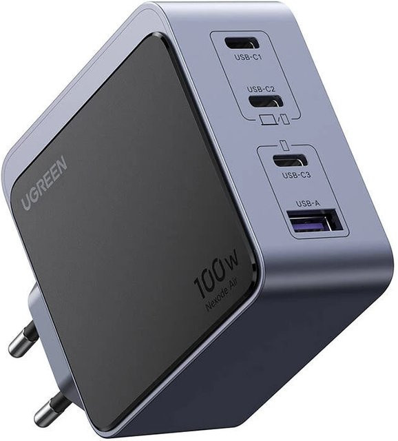 UGREEN Nexode Air X565 Ladegerät 100W mit 1 x USB-A und 3 x USB-C in Grau - Bild 2