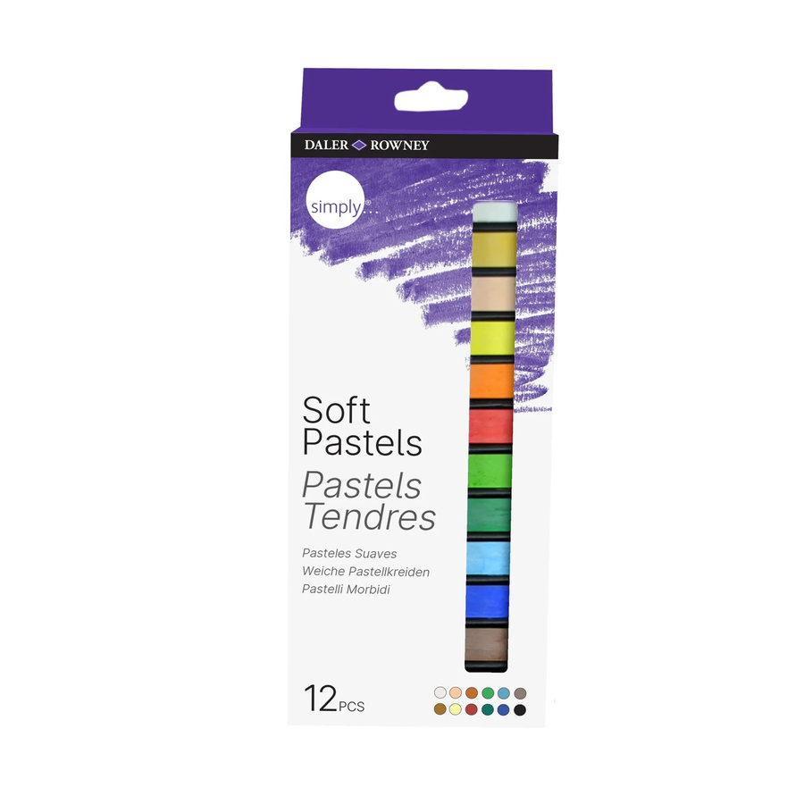 Rowney Simply Softpastellkreiden in 12 Farben, Mehrfarbig - Bild 2