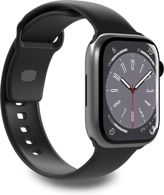 ICON Uhrenarmband Silikon, Schwarz, Apple Watch 38-40-41mm, Unisex - Bild 1