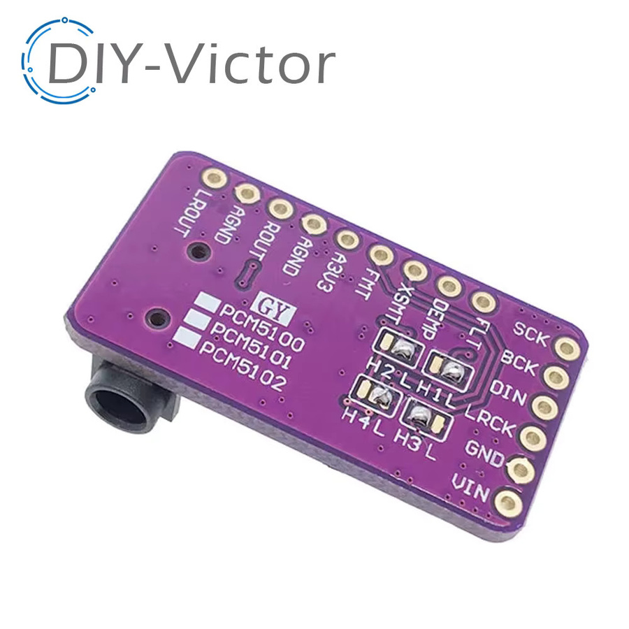 Raspberry Pi pHAT Soundkarte PCM5102A DAC Modul mit I2S Interface und 3,5 mm Stereo Jack in Lila - Bild 3