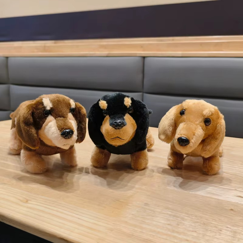 MIAOOWA Dackel-Plüschtier, Welpen-Puppe, Schwarz, Braun - Bild 2