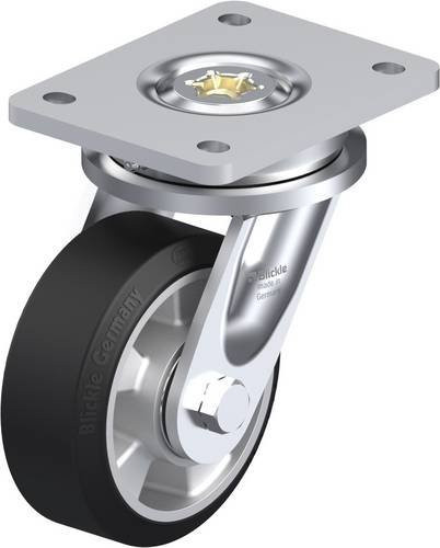 Blickle Lenkrolle LO-ALEV 127K aus verzinktem Stahl und Aluminium, Rad-Durchmesser: 125 mm, Tragfähigkeit: 300 kg - Bild 1