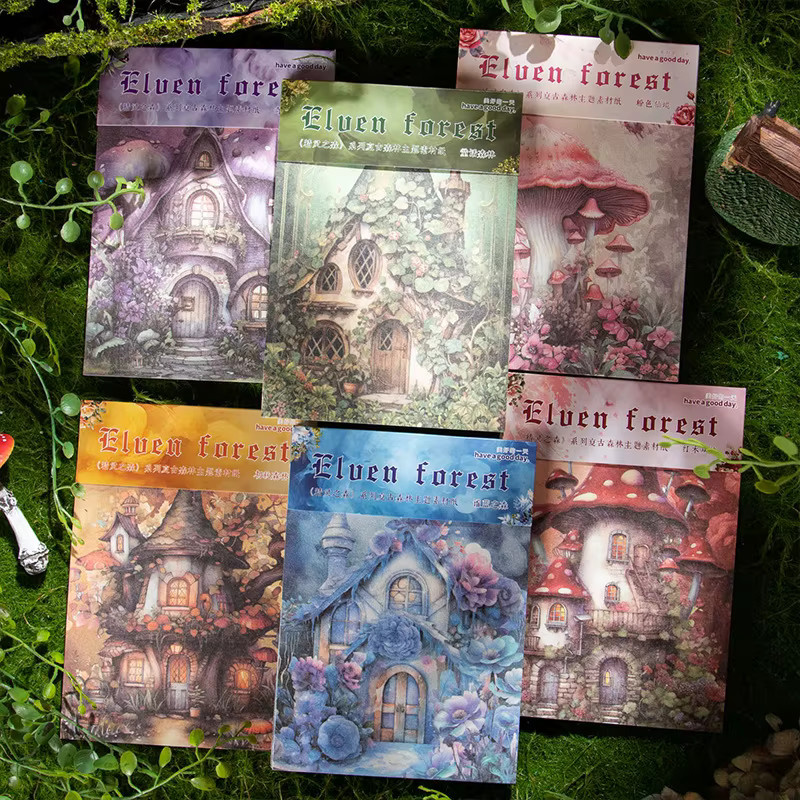 30er Paket Traumfee-Schloss Scrapbooking-Papier für DIY Tagebuch und Album, Mehrfarbig, Matt - Bild 2