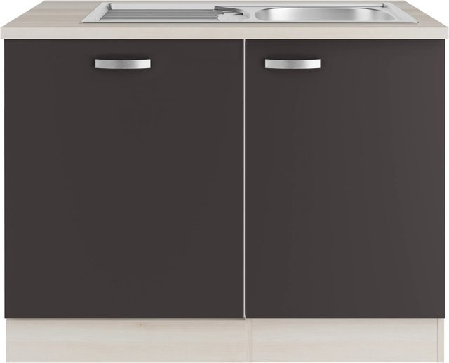 OPTIFIT Faro220 Küchen-Spülenschrank-Set in Anthrazit mit modernem Design und mattem Finish - Bild 1