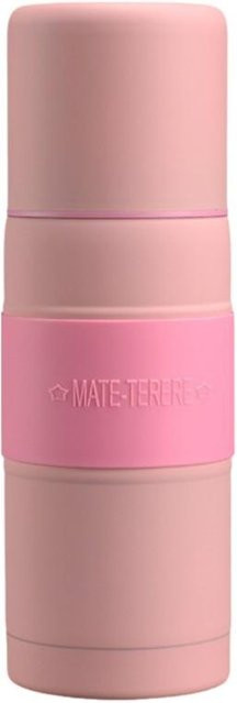 Yerba Mate Teetasse mit Filterstrohhalm und Thermoskanne von pengchengge, Isolierflasche für das Büro, Rosa, 700 ml - Bild 1