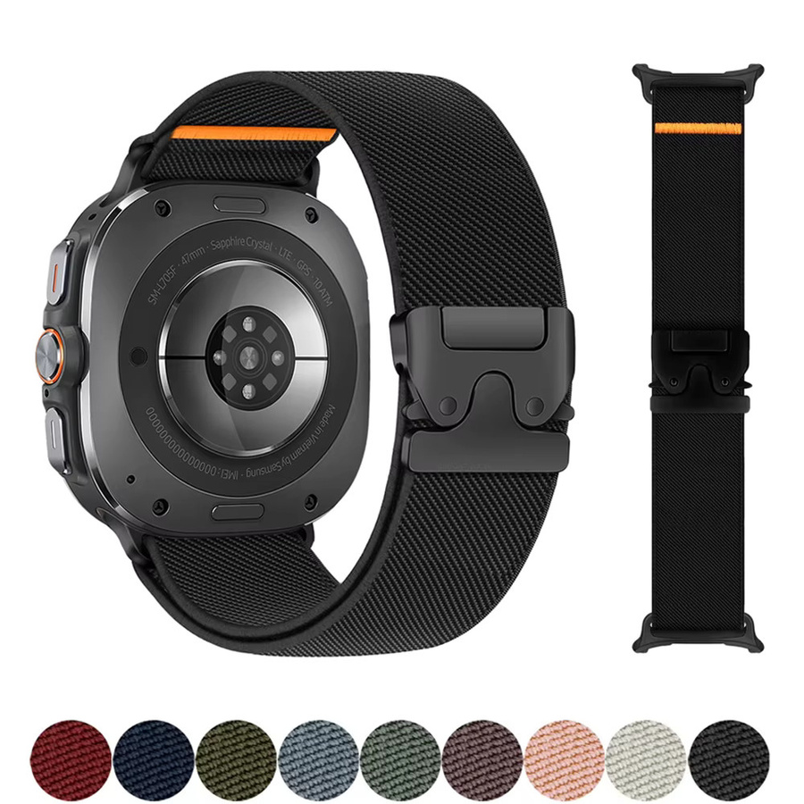 I LOVE LUO Uhrenarmband Nylon, Schwarz, Unisex - Bild 4