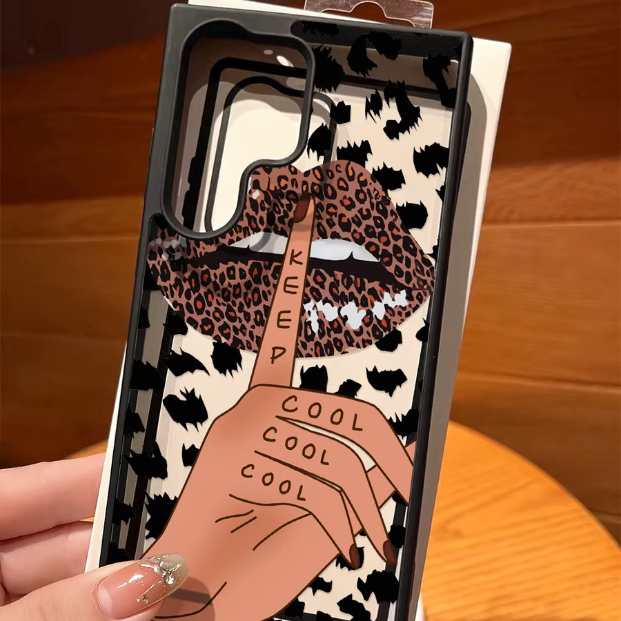AKABEILA Silikon Handyhülle mit Leoparden-Lippen-Design für Samsung Galaxy A-Serie in Multicolour - Bild 5