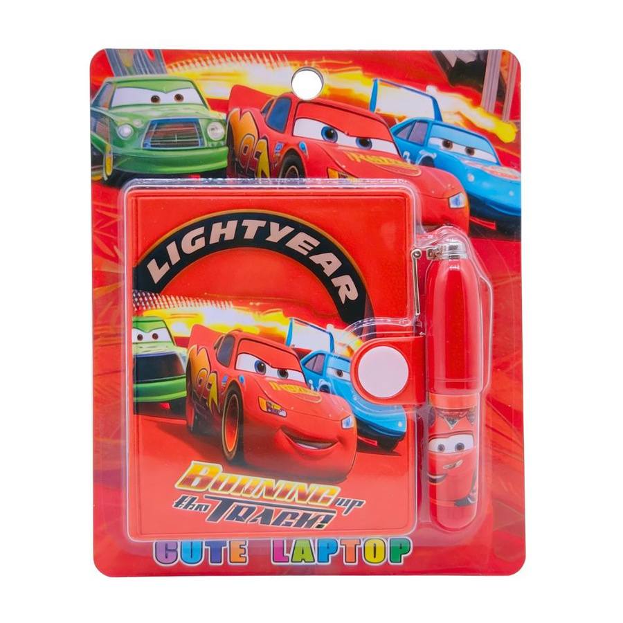 Pixar Cars Lightning McQueen Schreibwaren-Set mit Mini-Notizbuch und Stift für Kinder - Bild 2