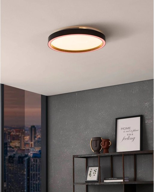 Eglo LED-Deckenleuchte Montemorelos-Z in Schwarz und Weiß mit RGBW-Funktion und Fernbedienung - Bild 1