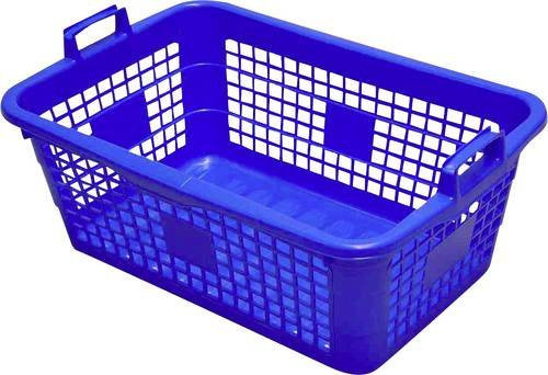 Eckiger Wäschekorb von Lockweiler mit 80 l Fassungsvermögen in Blau - Bild 1