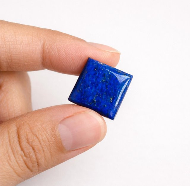 Gemisphere Lapis Lazuli Cabochons, quadratisch, blau, 6 mm - Bild 1