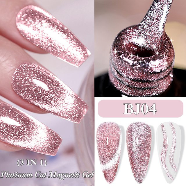 LILYCUTE Magnetischer Gel Nagellack Platin Katze, 7 ml, Glänzend - Bild 1