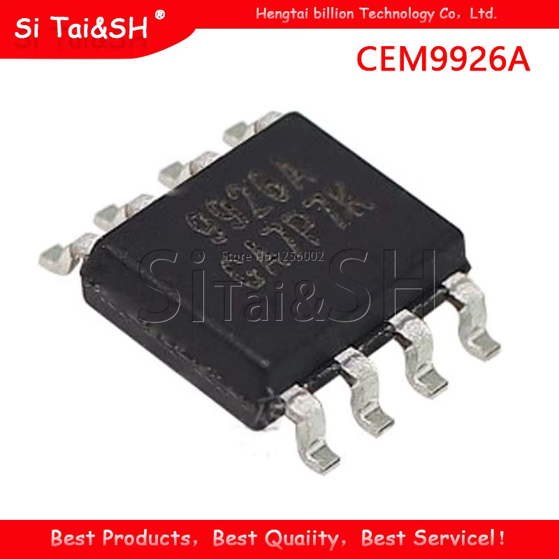 10 Stück Si Tai&SH CEM9926A SSM9926A ME9926 AP9926 9926A IC Chipsatz in Schwarz SOP-8 - Bild 2