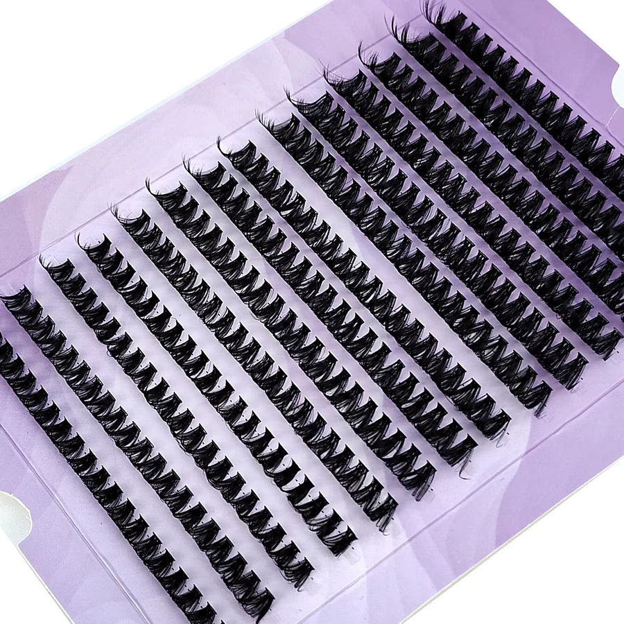 HBZGTLAD Wimpernverlängerung Nerz Wimpern Cluster, schwarz, Unisex - Bild 4