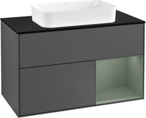 Villeroy & Boch Waschtischunterschrank Finion mit Abdeckplatte in Anthrazit, B: 100 cm, T: 50,1 cm - Bild 1