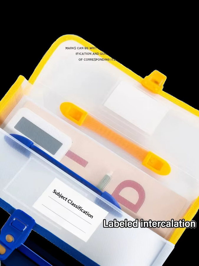 MAX-55 A4 Dokumententasche aus Kunststoff mit Druckknopf als Aktenorganisator und Aufbewahrungstasche für Schulbedarf - Bild 5