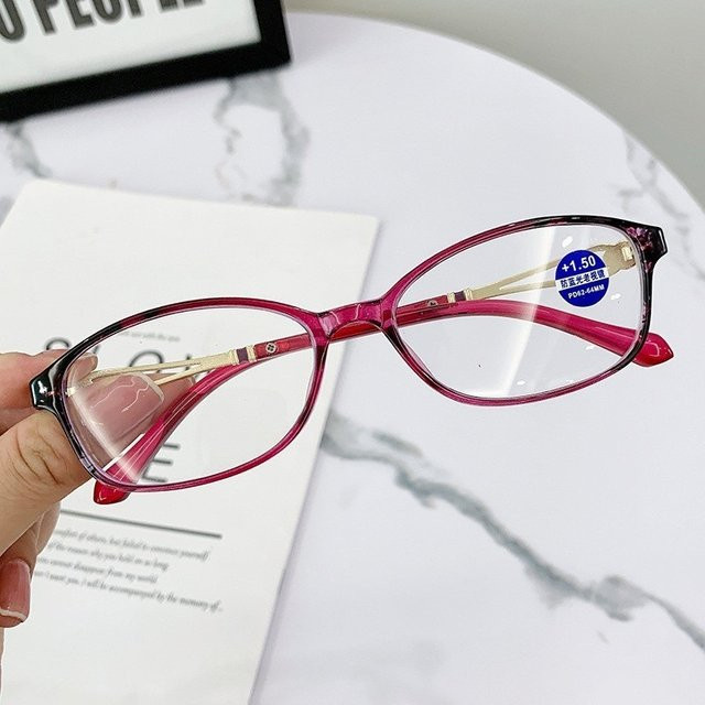Lesebrille für Frauen, Vollrand, oval, TR90, Anti-Blau - Bild 1