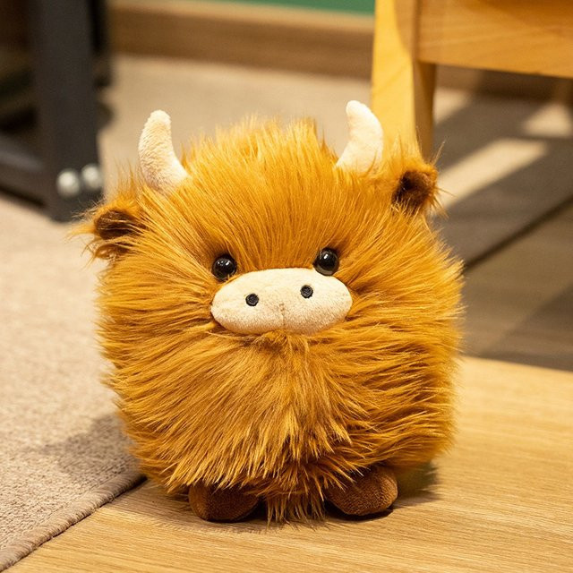 MIAOOWA Highland-Kuh-Plüschtier, Braun, 20cm - Bild 1