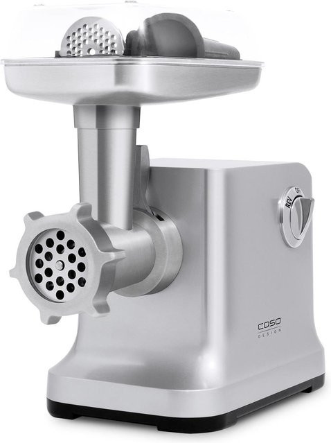Caso Fleischwolf FW 2000 mit 2000 Watt aus Aluguss und Edelstahl in Silber inklusive Wurstfüller - Bild 1