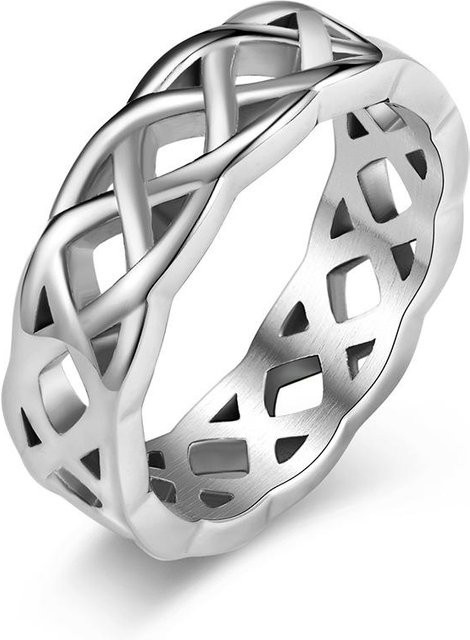 YIRAN Ring Titanstahl, Weiß, Unisex, Ringgröße 13 - Bild 1