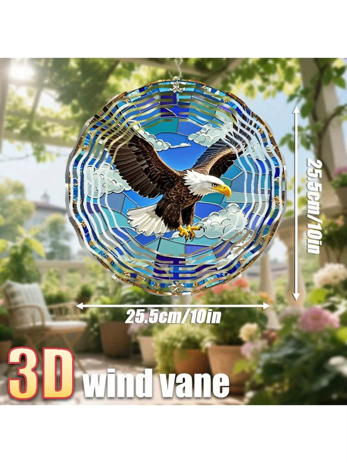 CIFBUY Adler 3D Hängedekoration in Hellgrau mit 360 Grad drehbarem Haken, Windspiel für dein Zimmer, Höhe: 25,5 cm - Bild 7