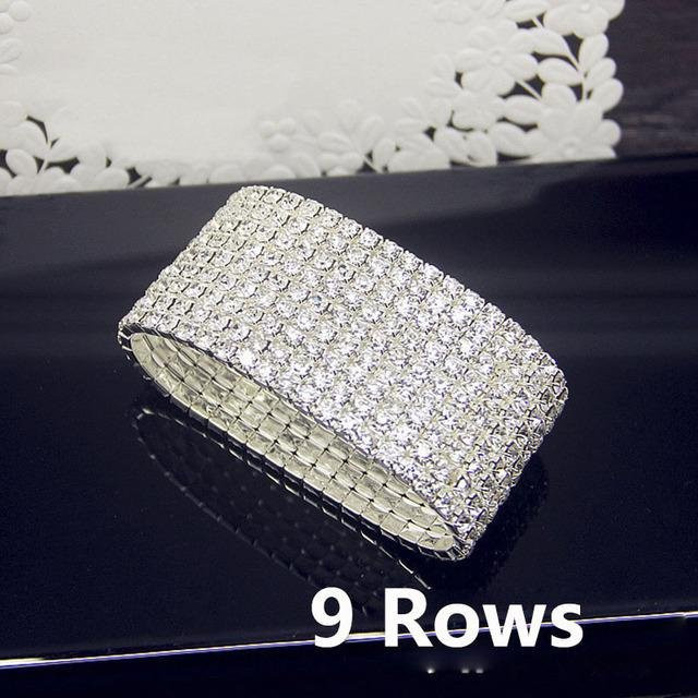 Wucifang Jewelry Armband, Messing, Silber, Zirkonia, Kristall, Damen - Bild 1