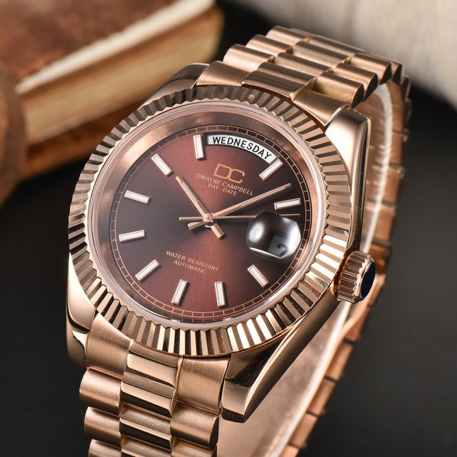 Dwayne Campbell Armbanduhr, Automatik, Edelstahl, Roségold, Herren - Bild 1