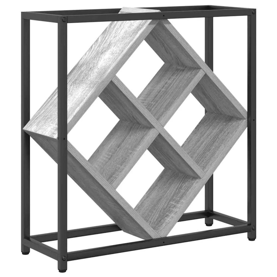 vidaXL Weinregal aus Holzwerkstoff in Grau Sonoma, B/T/H: 51 x 18 x 52,5 cm - Bild 2