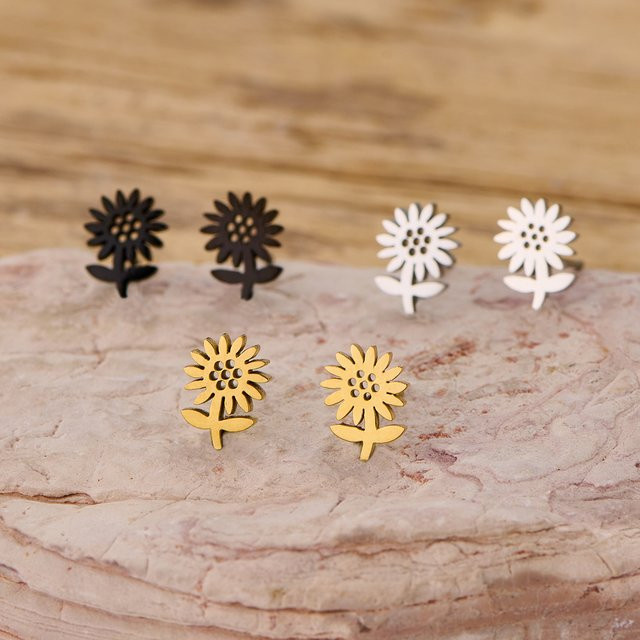 SMJEL Ohrstecker Sonnenblumen, Gold, Damen - Bild 1