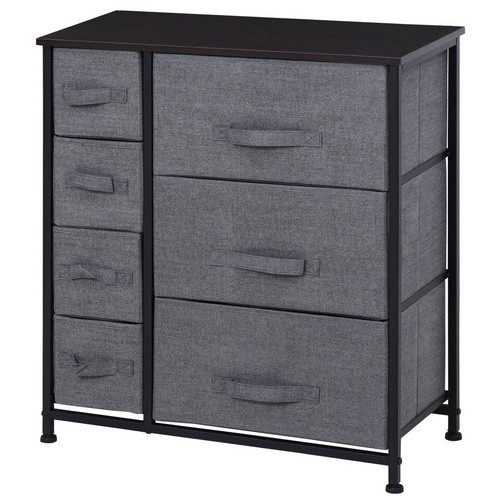 HOMCOM Schubladenschrank mit 7 Stoffschubladen in Dunkelgrau, B/T/H: 63,5 x 30 x 71 cm - Bild 4