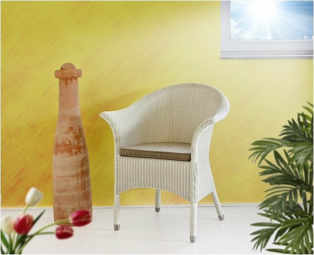 Sedex Charlotte Sessel aus Rattan mit Kissen in Altweiß - Bild 1