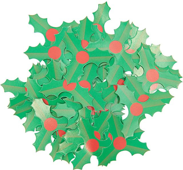 Rico Design Streudeko Ilex in Form von Ilex-Konfetti aus gestrichenem Papier, 40g - Bild 1