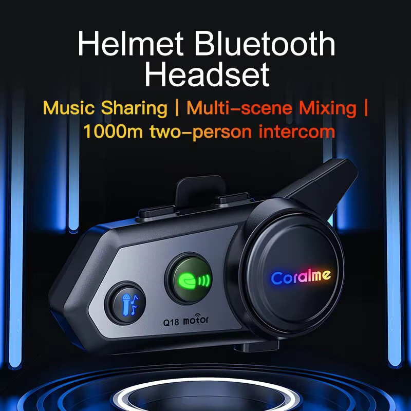 XINOWY Q18 Motorradhelm-Headset Bluetooth-Gegensprechanlage für 2 Personen, IPX6 wasserdicht, Schwarz - Bild 2