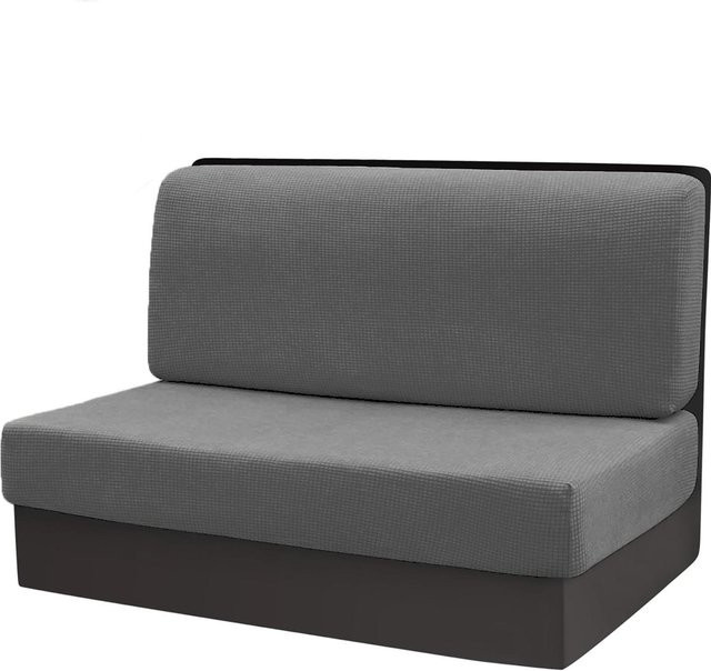 RTTIME Stretch-Jacquard Sitzkissenbezüge für Esszimmer und Sofas, Lichtgrau, Waschbar - Bild 1