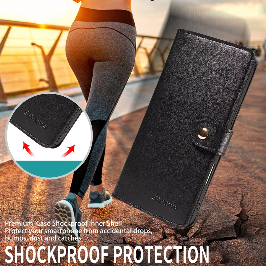Handyhülle Wallet Cover aus TPU und Leder für Samsung Galaxy A56 A36 A26 A16 A06 A54 A32 A25 A23 A22 A21S A15 A14 A13 A12 in Blau oder Schwarz - Bild 5