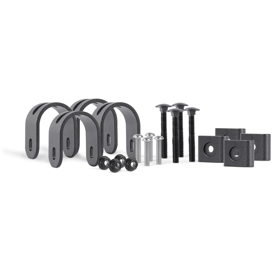 Chaussee Zaunfeldhalter-Set aus Aluminium in Schwarz Matt - Bild 2