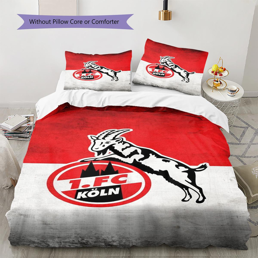 1. FC Köln Bettwäsche-Set in Weiß mit Bettbezug und 2 Kissenbezügen, B/H: 220 x 240 cm - Bild 5