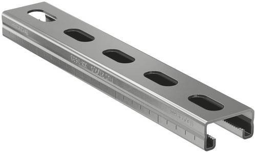 Fischer Montageschiene aus Stahl, verzinkt, Silber, Länge: 600 cm - Bild 1