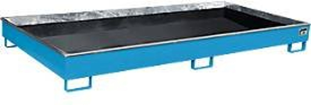 Bauer Südlohn Regalwanne RW 2700-1 PE mit PE-Einsatz, Lichtblau, B: 131,5 cm, H: 21,0 cm, L: 266,5 cm - Bild 2