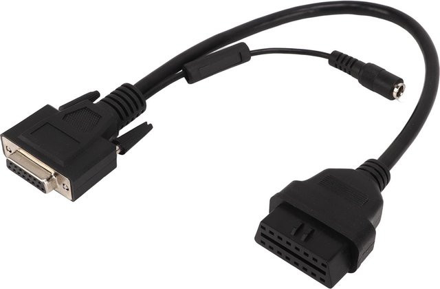 KaiSai OBD I Adapterbox Bluetooth Konvertierungskabel 16-poliger Stecker auf 15-polige Buchse Schwarz Ersatz für Launch X431 - Bild 1