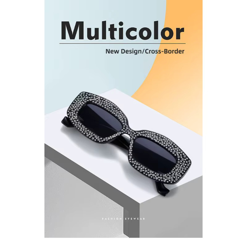 Samjune Sonnenbrille, quadratisch, Vollrand, Kunststoff, Schwarz, Unisex - Bild 4
