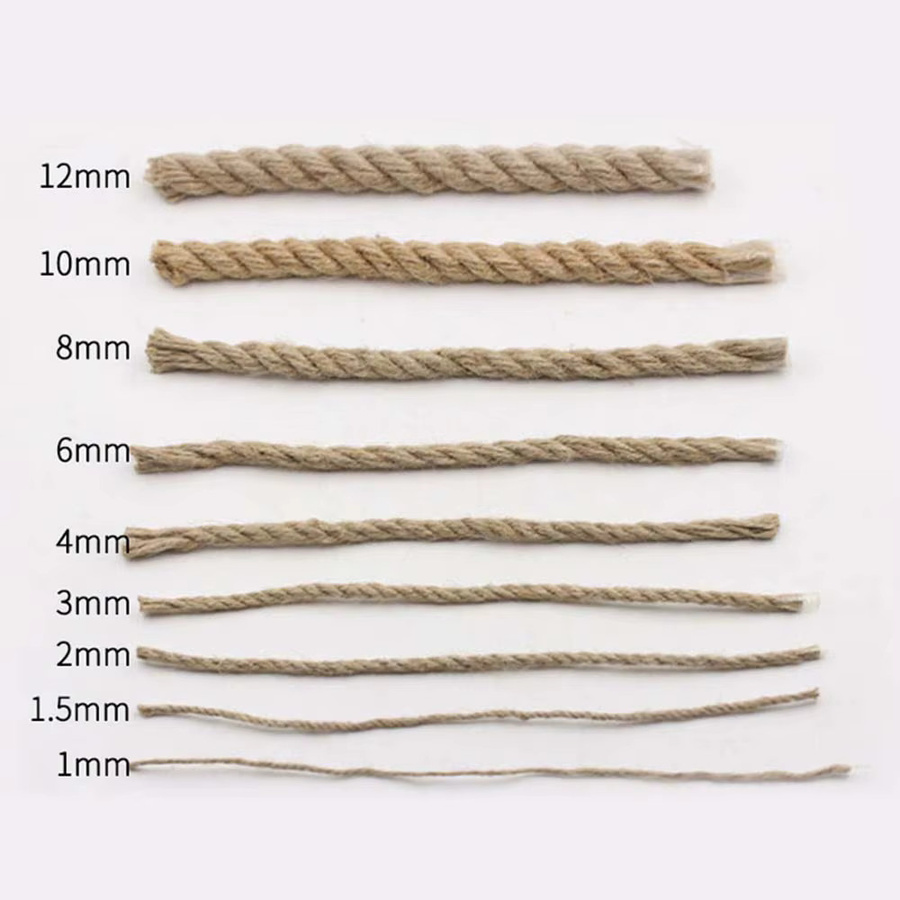 QIMONTON Natürliche Jute Schnur für DIY Handwerk und Dekoration, Durchmesser: 1 mm bis 14 mm - Bild 2