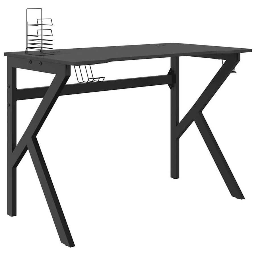 Vidaxl Gaming-Schreibtisch mit K-förmigen Beinen in Schwarz, B/T/H: 110 x 60 x 75 cm - Bild 2