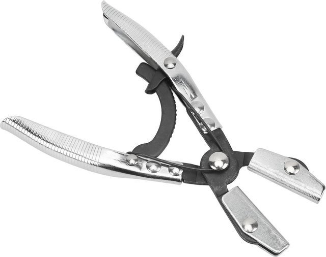 Igeteck Schlauchabklemmzange mit Ratschenbacken in Weiß, schwenkbar und universell für Autokühler oder Bremskühlmittel, Länge: 20,3 cm - Bild 1