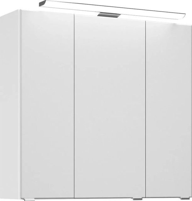 Pelipal Spiegelschrank Trentino Weiß Glänzend mit Soft-Close-Türen und Regalen, Breite: 75 cm - Bild 1