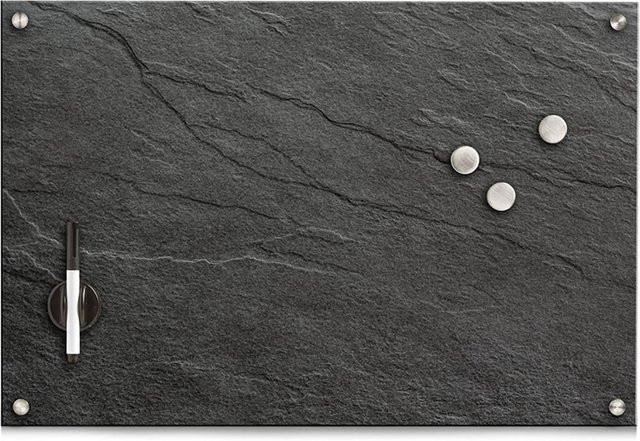 Zeller Memoboard Glassboard Anthrazit B: 60 cm, H: 5 cm, T: 60 cm - Bild 1