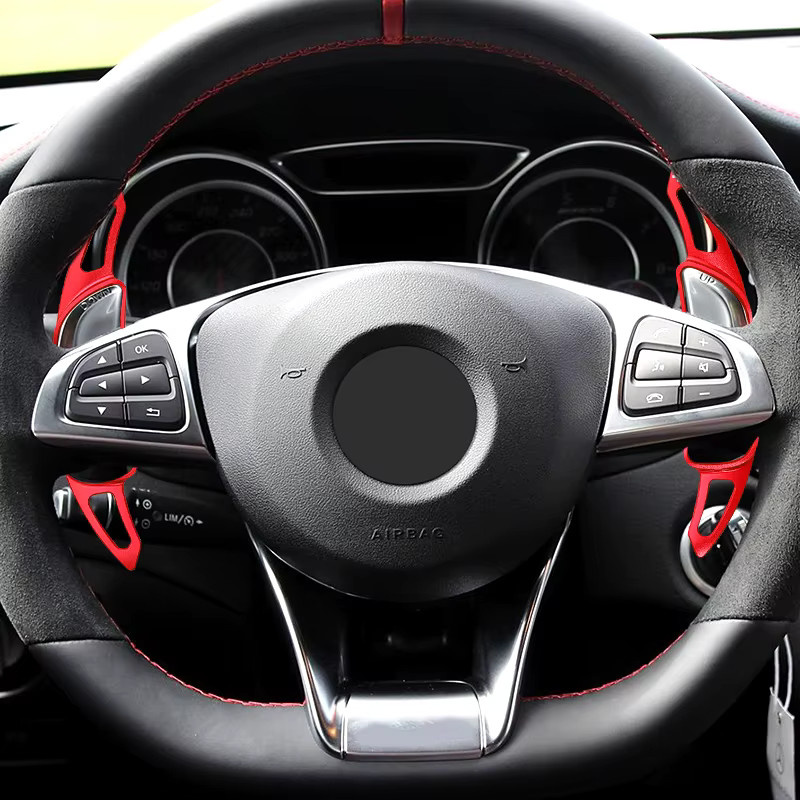 AULIGUS AMG Paddle Shift Lenkrad Schaltwippen aus Legierung für Mercedes-Benz A45 CLA45 GLA45 A35 C63 S63 W205 CLS63 E53 GLE53 - Bild 3