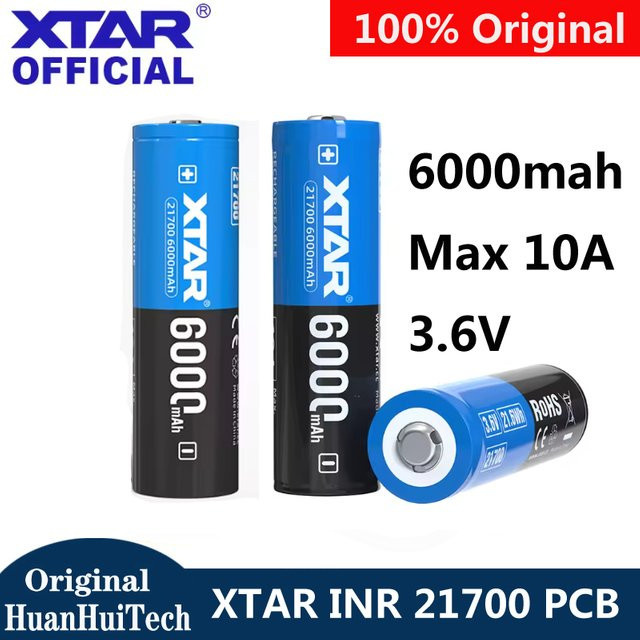 XTAR INR 21700 Hochleistungs-Akku mit 6000mAh und 3,6V für Taschenlampen - Bild 1
