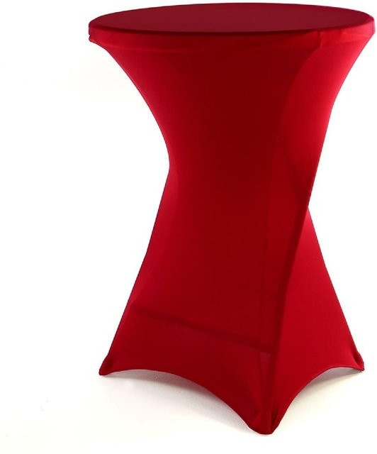 VCM Stretch-Husse für Stehtisch in Rot, elastischer Stoffbezug, H x B x T: 110 x 80 x 80 cm - Bild 1