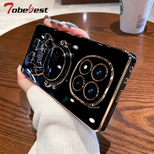 Astronauten Handyhülle aus Silikon für Xiaomi Redmi Note 15 und Redmi Note 14 Pro Plus in Schwarz - Bild 1